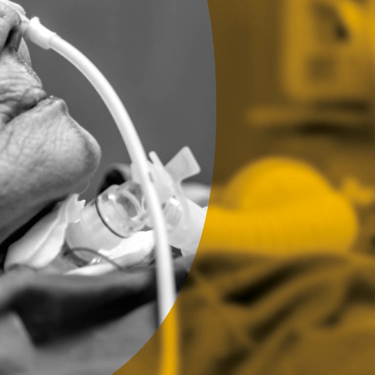 Eine alte Frau ist in einer Intensivstation an ein Beatmungsgerät angeschlossen  (Foto: ard-foto s1, WDR / Shutterstock)