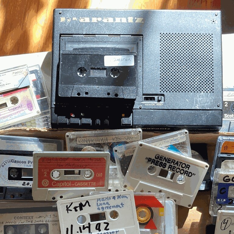 Kompaktkassetten mit Kasettenrekorder