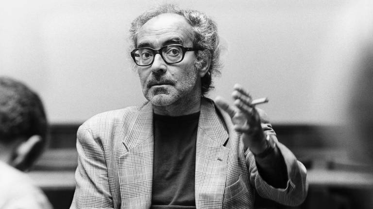 Jean-Luc Godard im Jahr 2002