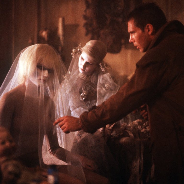 Filmszene mit Harrison Ford als "Blade Runner" Rick Deckard und Daryl Hannah (l) als Replikant. (Foto: dpa Bildfunk, picture-alliance / dpa | Bert Reisfeld)
