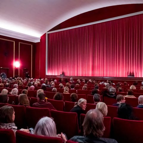Besucher der Hofer Filmtage haben ihre Plätze im Kinosaal des Scala Kinos eingenommen. (Foto: picture-alliance / Reportdienste, picture alliance/dpa | Daniel Vogl)