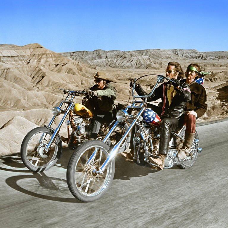 Dennis Hopper, Peter Fonda & Luke Askew; Film Easy Rider