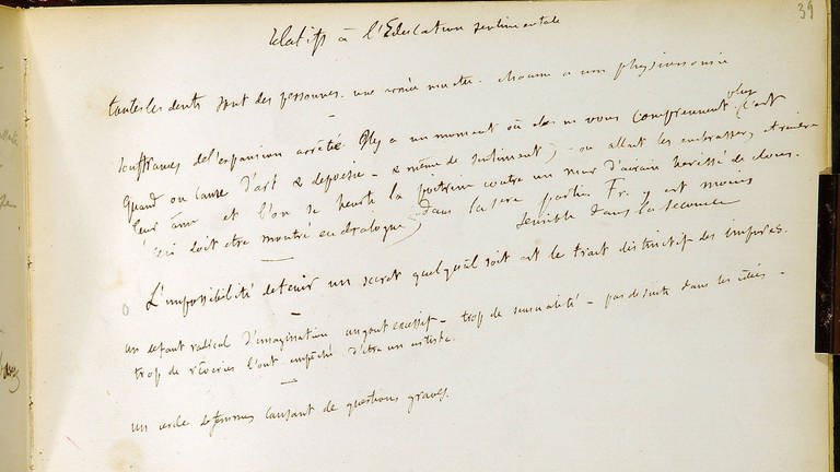 Handschriftliche Seite von Gustave Flauberts Entwürfen aus „L’Education sentimentale“