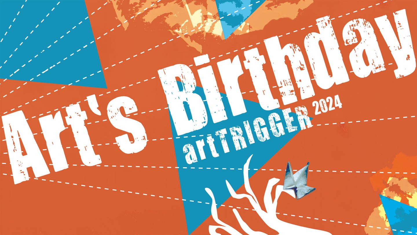 Banner für den Art's Birthday 2024 (Foto: Pressestelle, E-Werk Freiburg / Silvia Wagner)