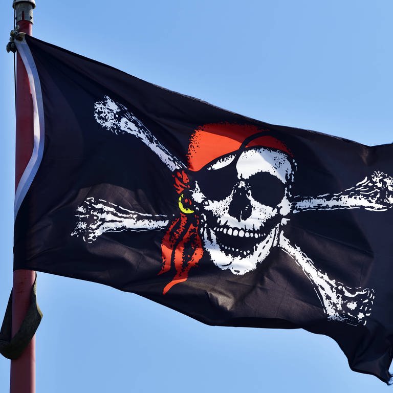 Seeräuber-Moses - Fahne mit Piratenkopf