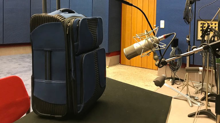 Koffer mit Mikrofon