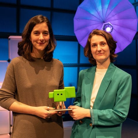 Katharina Fröhlich und Franziska Stuhr, max15-Preisträger*innen bei den ARD Hörspieltagen 2023