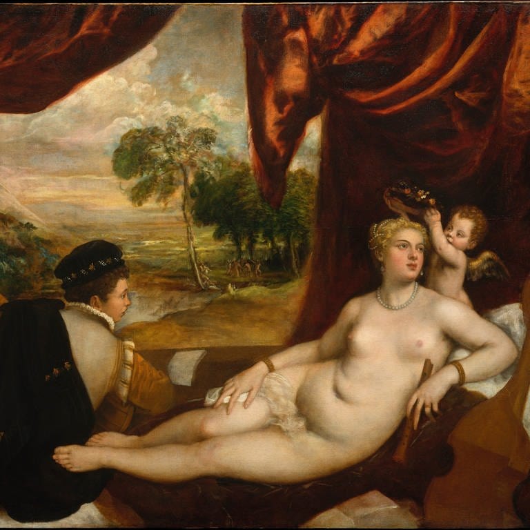 Tizian, Venus und der Lautenspieler, Malerei, 1565-1570 (Foto: IMAGO, imago images/Historical Views)