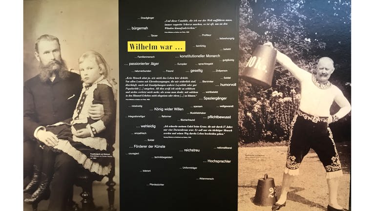 Ausstellungsplakat „Wilhelm II. war...“ im Hauptstaatsarchiv Stuttgart (Foto: SWR, Silke Arning)