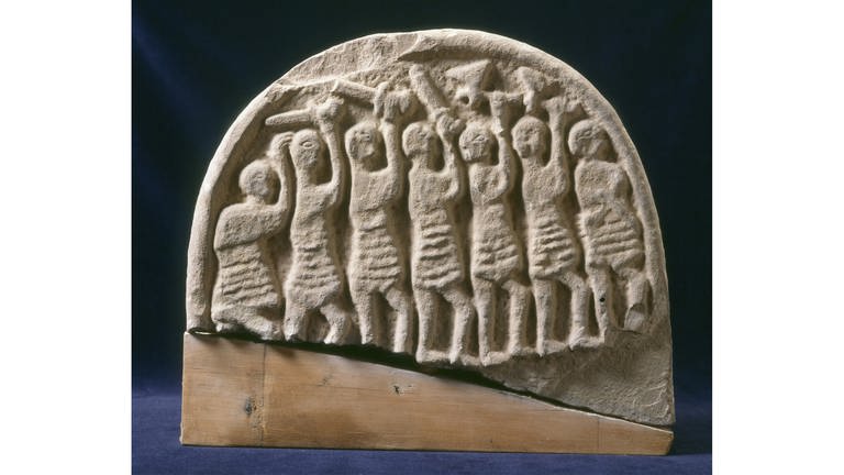 Viking Raider Stone. Museum of Lindisfarm Priory, Berwick upon Tweed  (Foto: Pressestelle, Historic England Archive )