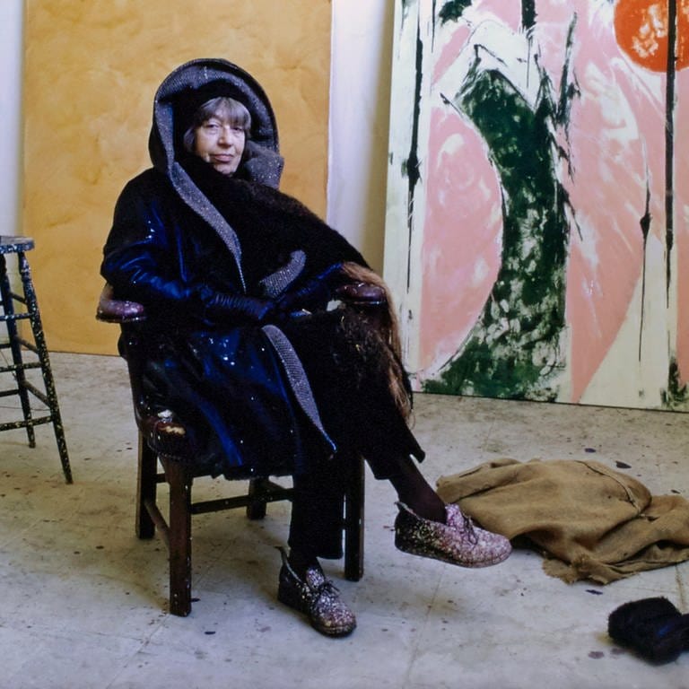 Lee Krasner in ihrem Atelier (Foto: IMAGO, Pond5 Images)