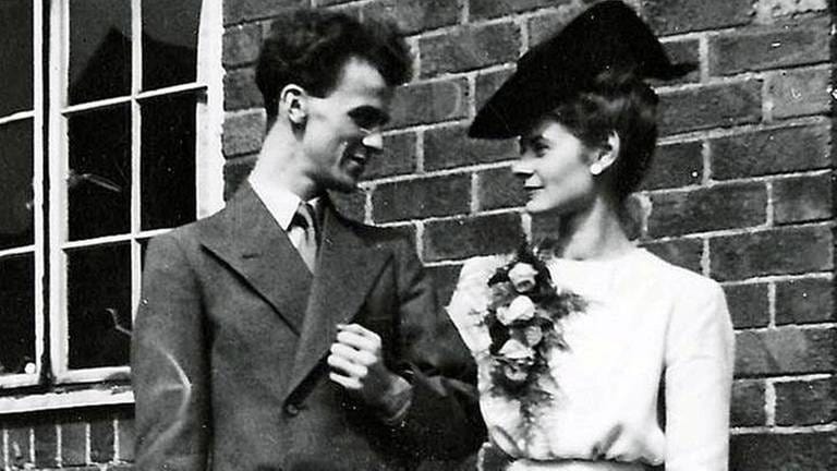 Ursula Michel mit Harold Rhodes, 1946 (Foto: Pressestelle, privat -)