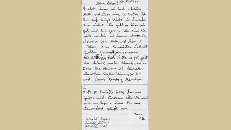Brief von Lilli im Juni 1942 (Foto: Pressestelle, privat -)