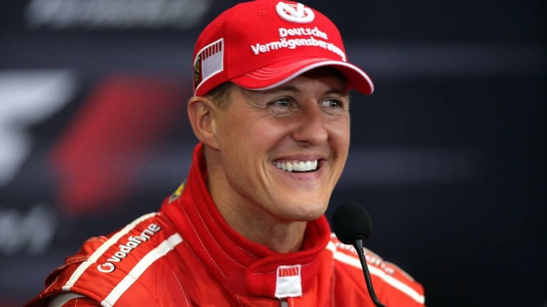 Michael Schumacher (Deutschland  Ferrari) sichtlich zufrieden