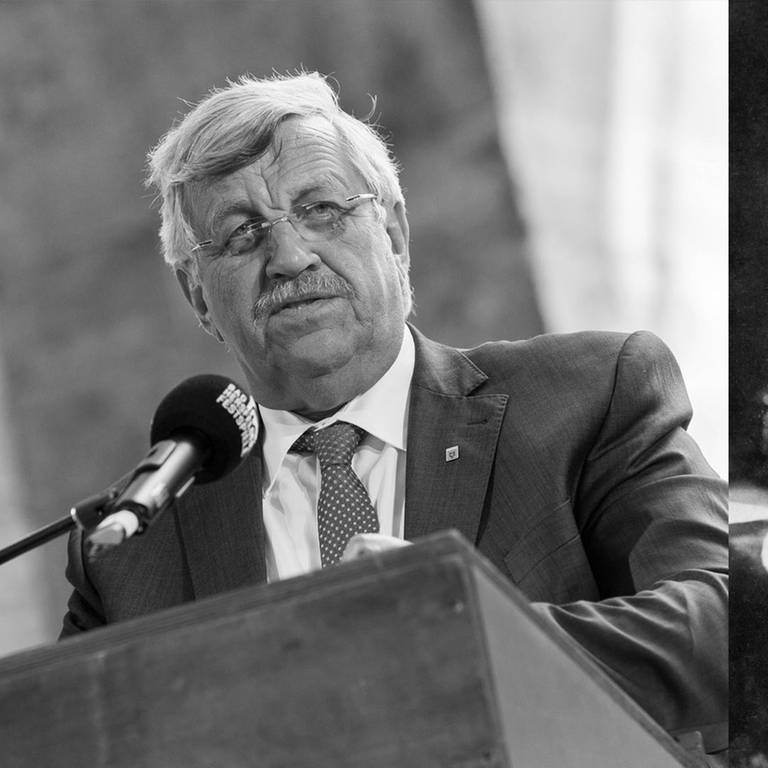 Die Politiker Walter Lübcke und Matthias Erzberger in einer Montage (Foto: Socher/Eibner-Pressefoto und picture alliance / akg-images | akg-images)