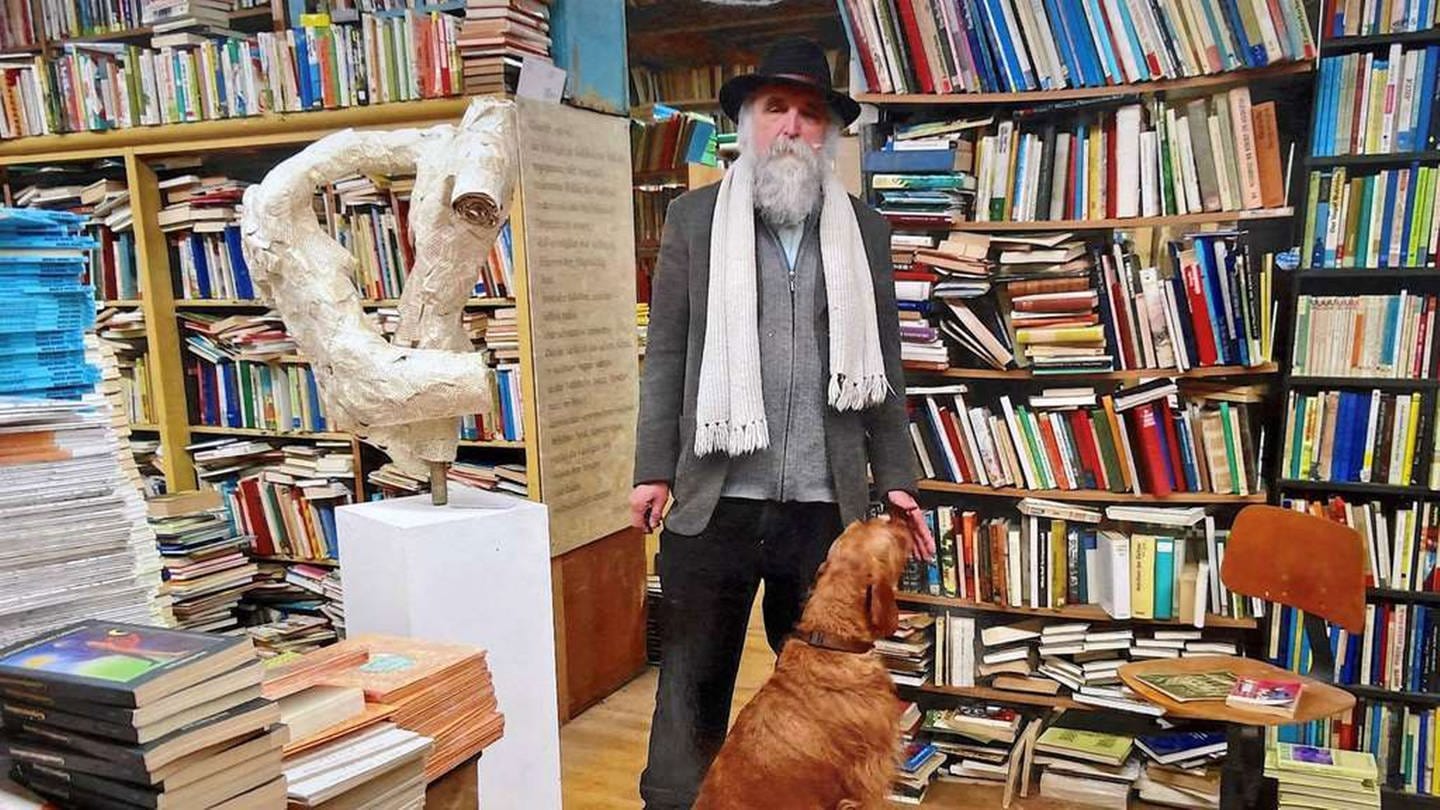 Martin Weskott in der Bücherscheune (Foto: Privat)