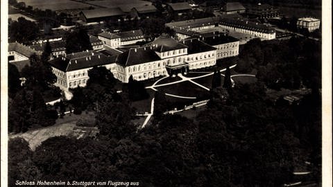Schloss Hohenheim Luftaufnahme 1935
