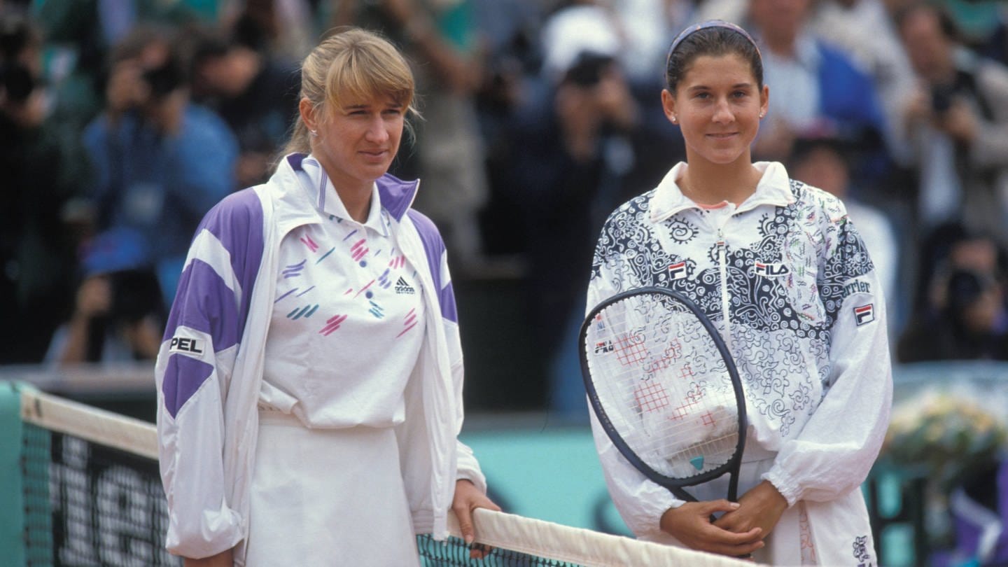 Tennis French Open1992, Steffi Graf  und Monika Seles (Foto: IMAGO, IMAGO / Stockhoff)