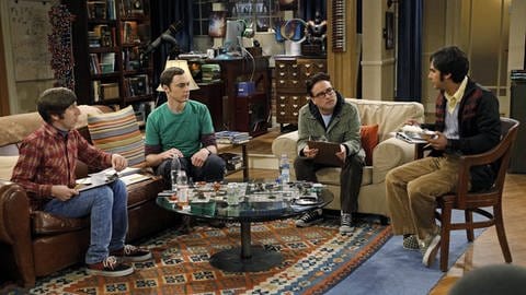 The Big Bang Theory: Schauspieler Simon Helberg, Jim Parsons, Johnny Galecki und Kunal Nayyar