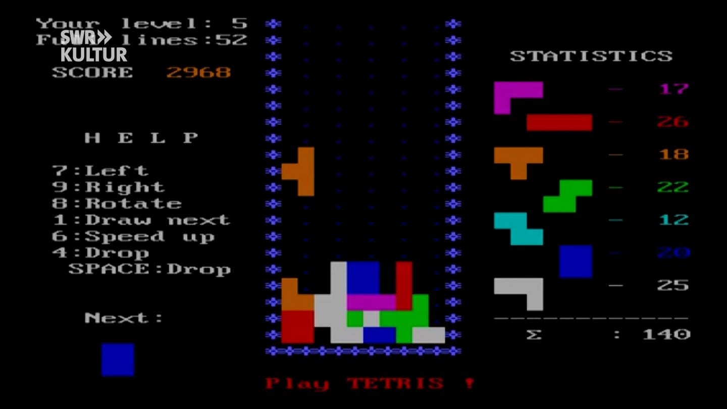 Alte Version von Tetris in Farbe (Foto: SWR)
