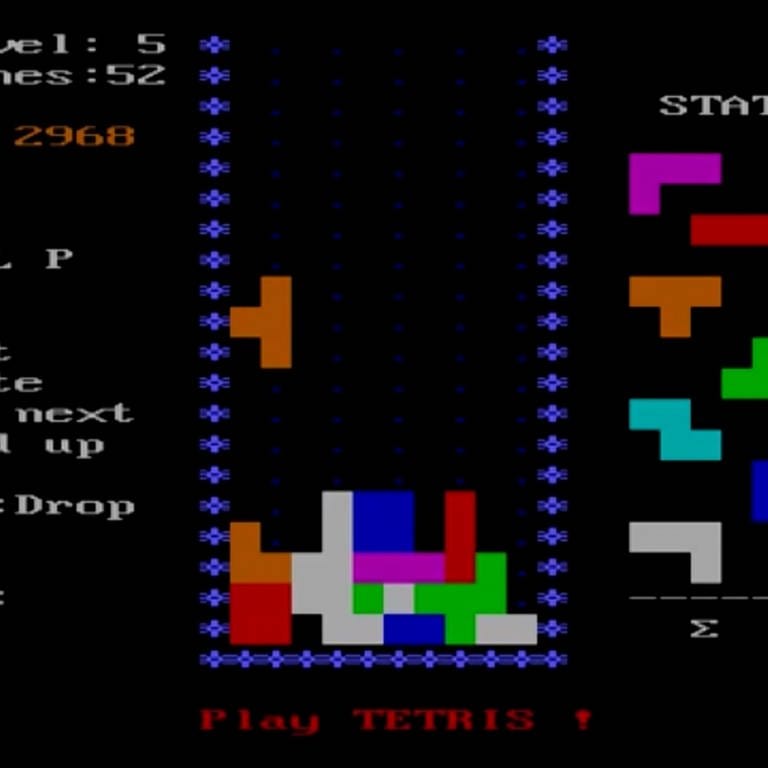 Alte Version von Tetris in Farbe