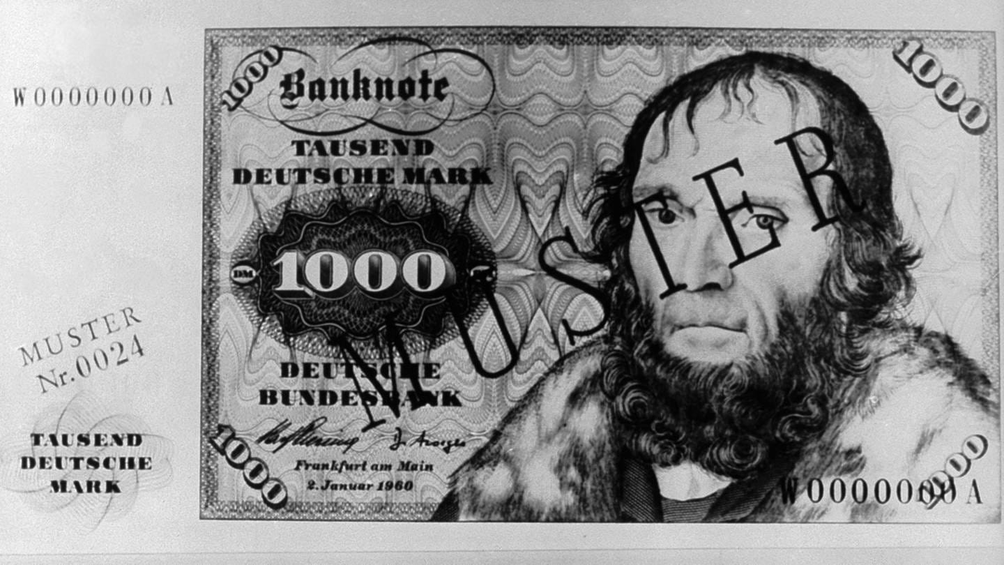Deutsche Bundesbank beginnt am 27. Juli 1964 mit der Ausgabe einer neuen Banknote zu 1000 DM (Foto: picture-alliance / Reportdienste, picture-alliance / dpa | dpa)