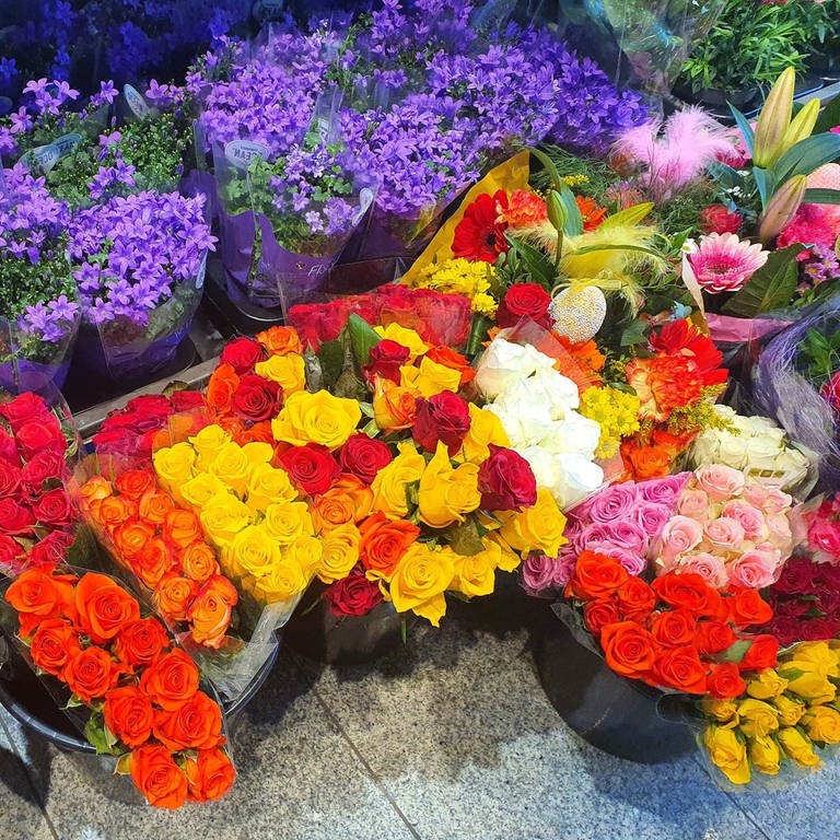 Blumen in einem Supermarkt