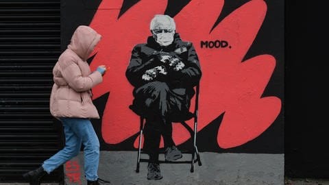 Ein Grafitti mit Bernie Sanders (Foto: picture-alliance / Reportdienste, Artur Widak/NurPhoto)