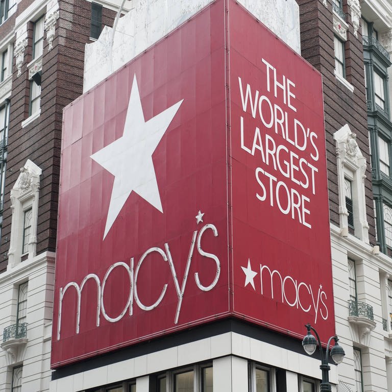 Werbung, Traditions-Kaufhaus Macy s, Herald Square, Platz, Kreuzung von Broadway und 6th Avenue, New York City, USA