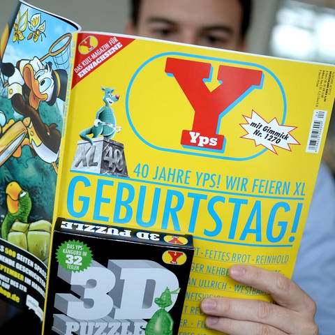 Zeitschrift "Yps". Einst eine Kinderzeitschrift, die eigenartige Spielzeuge in Millionen Kinderzimmer und das Wort «Gimmick» ins Deutsche geschmuggelt hat, richtet sich das Blatt heute an Männer um die 40. Archivfoto