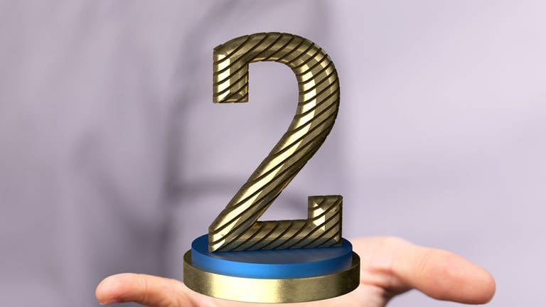 A 2 ceremony award in hand 3d Symbolfoto