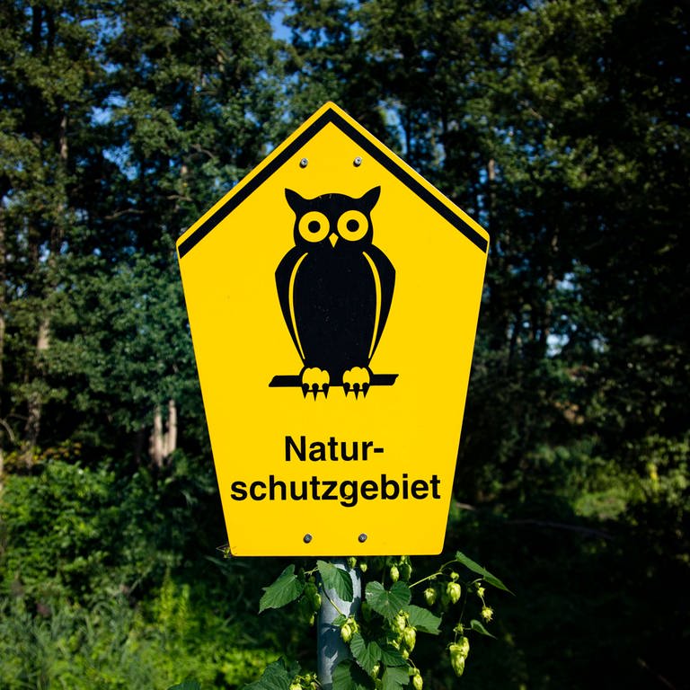 Schild Naturschutzgebiet bei den Wallensteingraben bei Wismar, Mecklenburg-Vorpommer. Archivfoto (Foto: IMAGO, Emmanuele Contini)