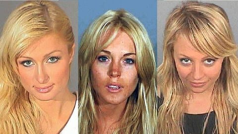 Mugshots von Lindsay Lohan, Nicole Richie und Paris Hilton (Foto: IMAGO, IMAGO/ABACAPRESS - imago/ZUMA Press - IMAGO/Avalon.red)