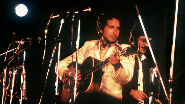 Bob Dylan auf der Isle of Wight, September 1969 (Foto: picture-alliance / Reportdienste, UPI)