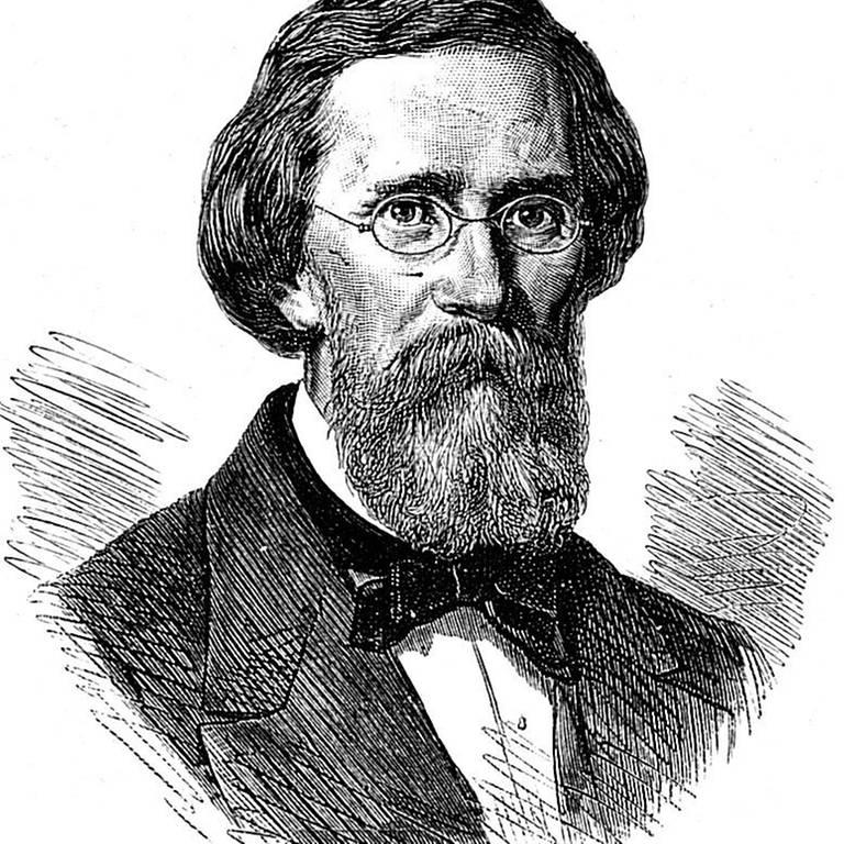 Porträt des deutschen Philologen Georg Büchmann (1822-1884).