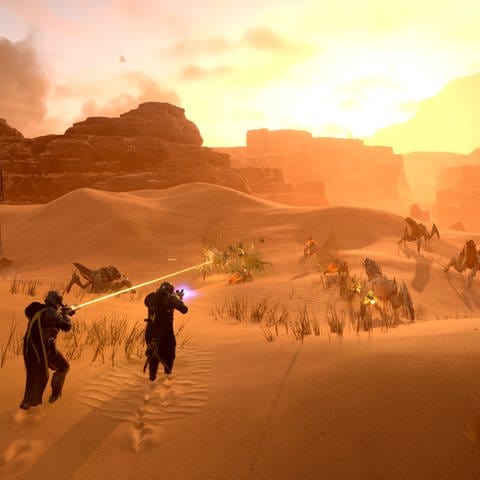 Eine Spielszene aus „Helldivers 2“. © PlayStation