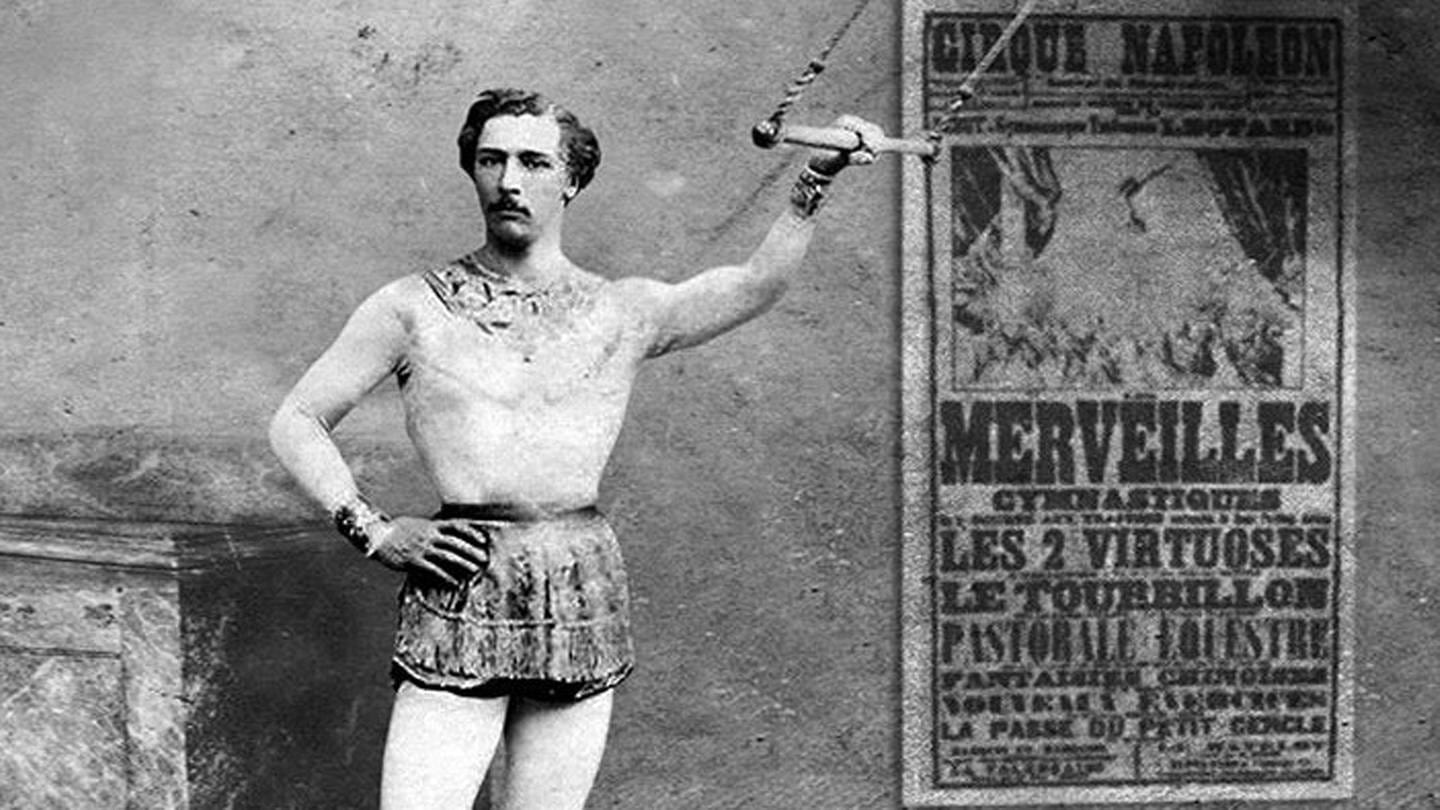 Trapezkünstler Jules Léotard. Erfinder des fliegenden Trapezes. Archivfoto (Foto: Wikimedia Commons, gemeinfrei)