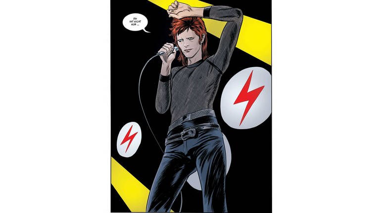 Seite 29 in der Comic-Biografie "Bowie – Sternenstaub, Strahlenkanonen und Tagträume" von Michael Allred, Steve Horton (Foto: Mike & Laura Allred/Steve Horton/Cross Cult 2020)