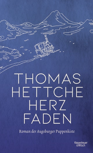 Autor Thomas Hettche mit Buchcover "Herzfaden" (Foto: Pressestelle, © Joachim Gern / Kiepenheuer & Witsch)