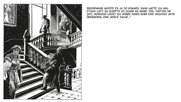 Seiten aus der Graphic Novel „Der Archivar (Die geheimnisvollen Städte)“ (Foto: Pressestelle, Schreiber & Leser)