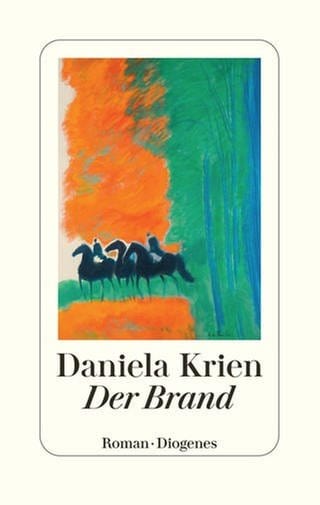 Autorin und Buchcover: Daniela Krien – Der Brand (Foto: Pressestelle, Maurice Haas / Diogenes Verlag)