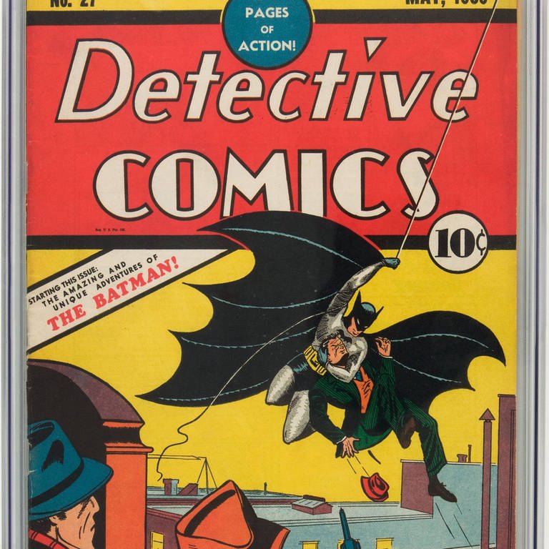 Eine seltene Kopie von Detective Comics 27 aus dem Jahr 1939 mit dem ersten Auftritt von Batman