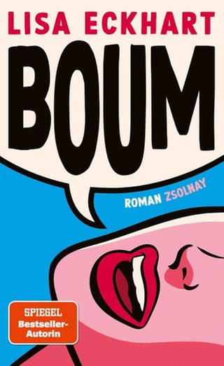 Buchcover und Autorin Lisa Eckhart: Boum (Foto: Pressestelle, Zsolnay Verlag | © Photo by Peter W. Czernich)