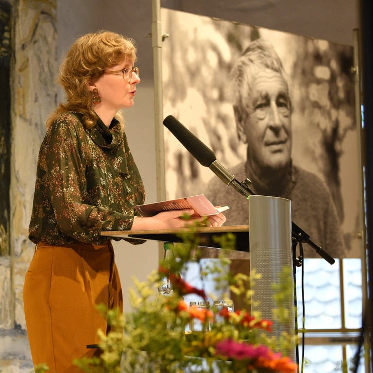 Verleihung Peter-Huchel-Preis 2024, Judith Zander (Foto: SWR, Rita Eggstein)