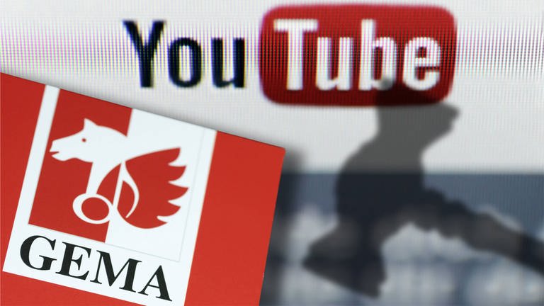 Logos von You Tube und Gema (Foto: IMAGO, imago/imagebroker)