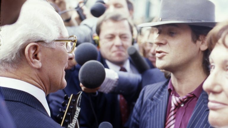 Udo Lindenberg und Erich Honecker im Jahr 1987