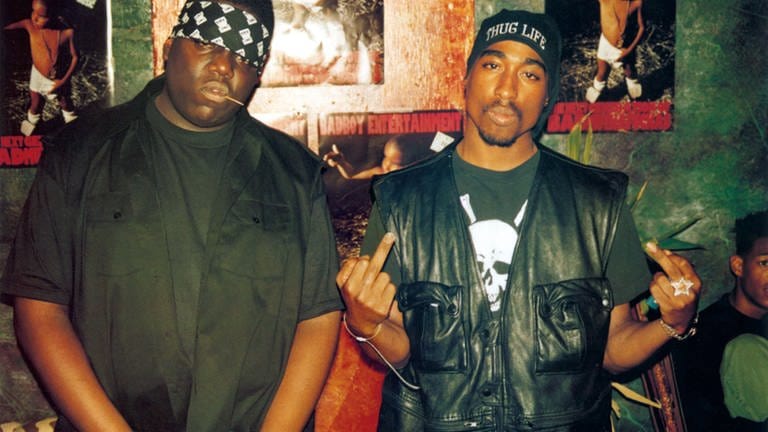 Tupac Shakur und The Notorious B.I.G. (Foto: picture-alliance / Reportdienste, Copyright (c) Mary Evans Picture Library 2009)