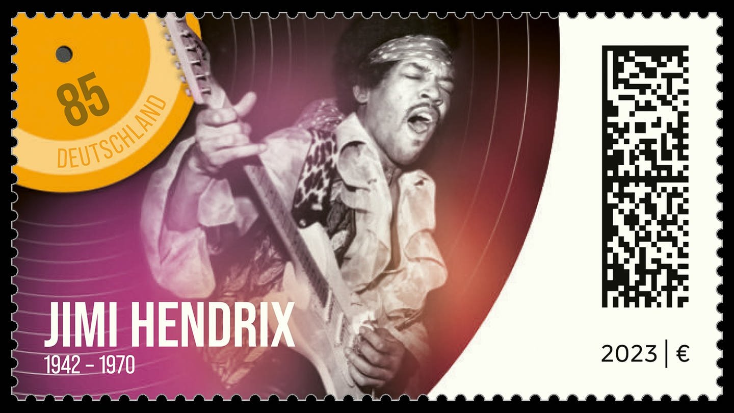 Sonderbriefmarke Jimi Hendrix (Foto: Pressestelle, Bundesfinanzministerium)
