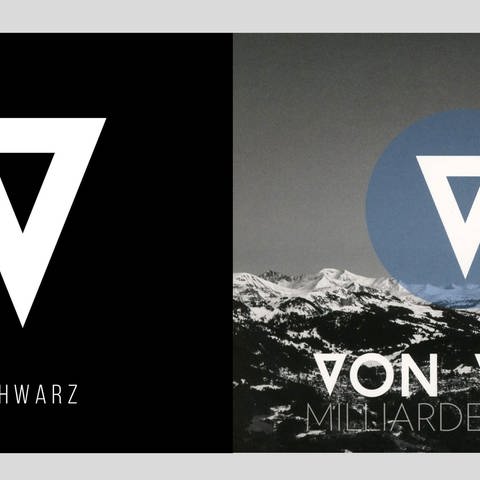 "Schwarz" das erste Album der Rockband "Von Welt" (links) und "Milliardenstadt" das zweite Album