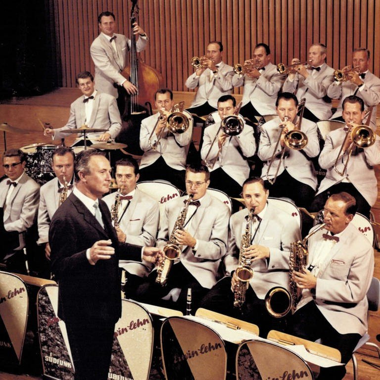 Farbfoto von Erwin Lehn und sein Südfunk-Tanzorchester von 1965